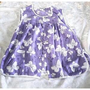 Vintage Anthony Richards Butterfly Snap Night House Shirt with Pockets Size M